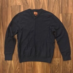 Men's Navy V-Neck Sweater